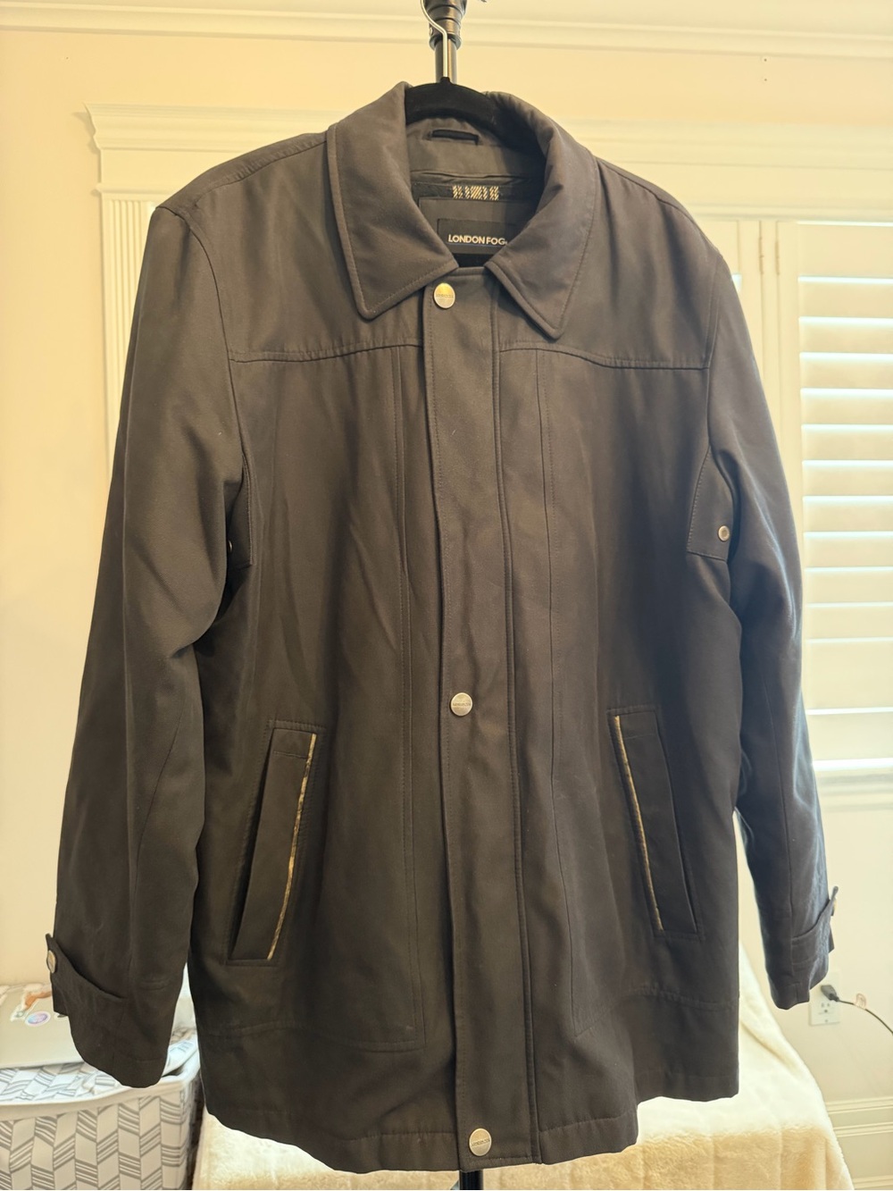London Fog Men's Navy Lightweight Jacket with removable liner